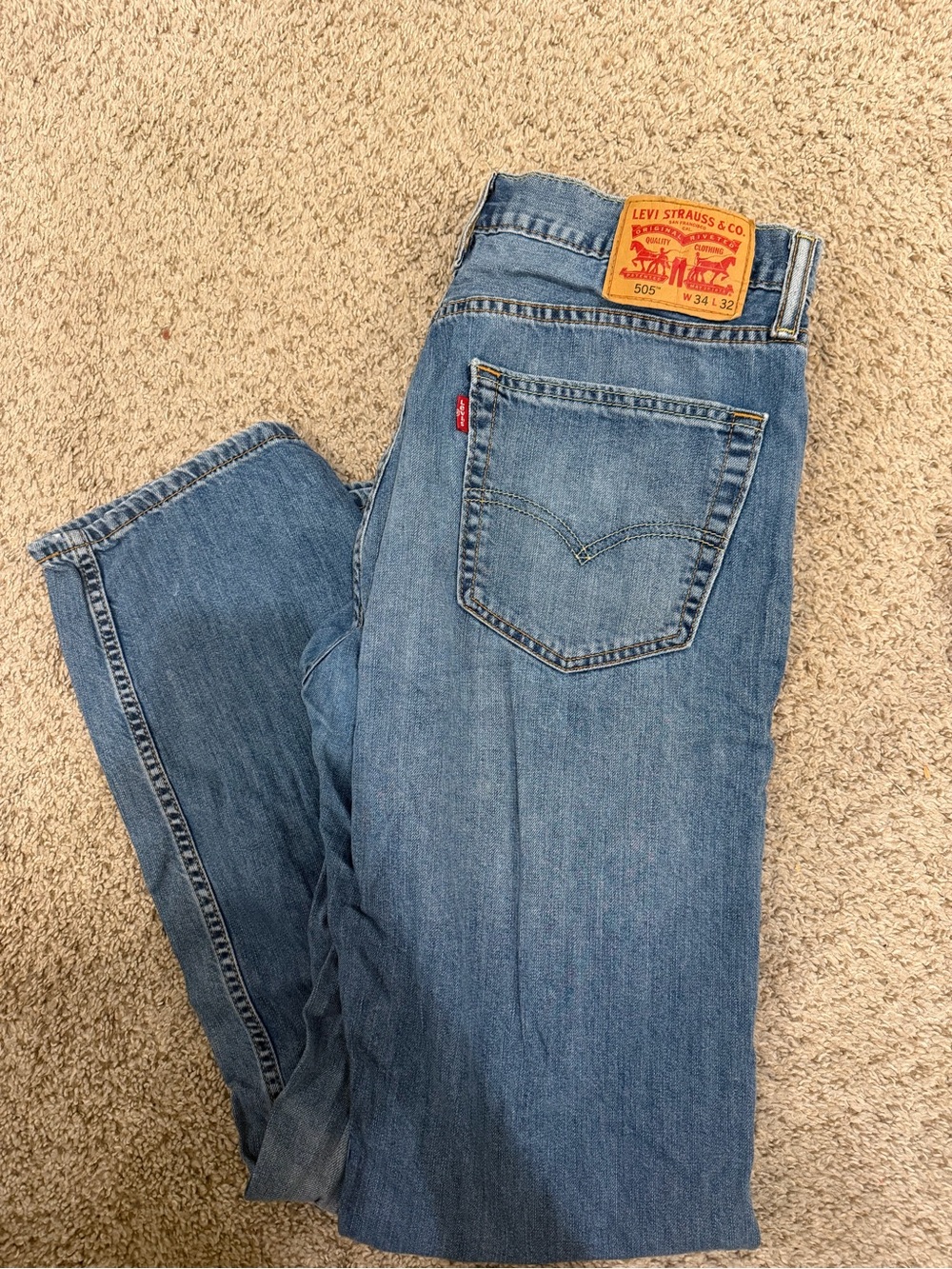 Levi's Straight-Leg Jeans in Medium Blue